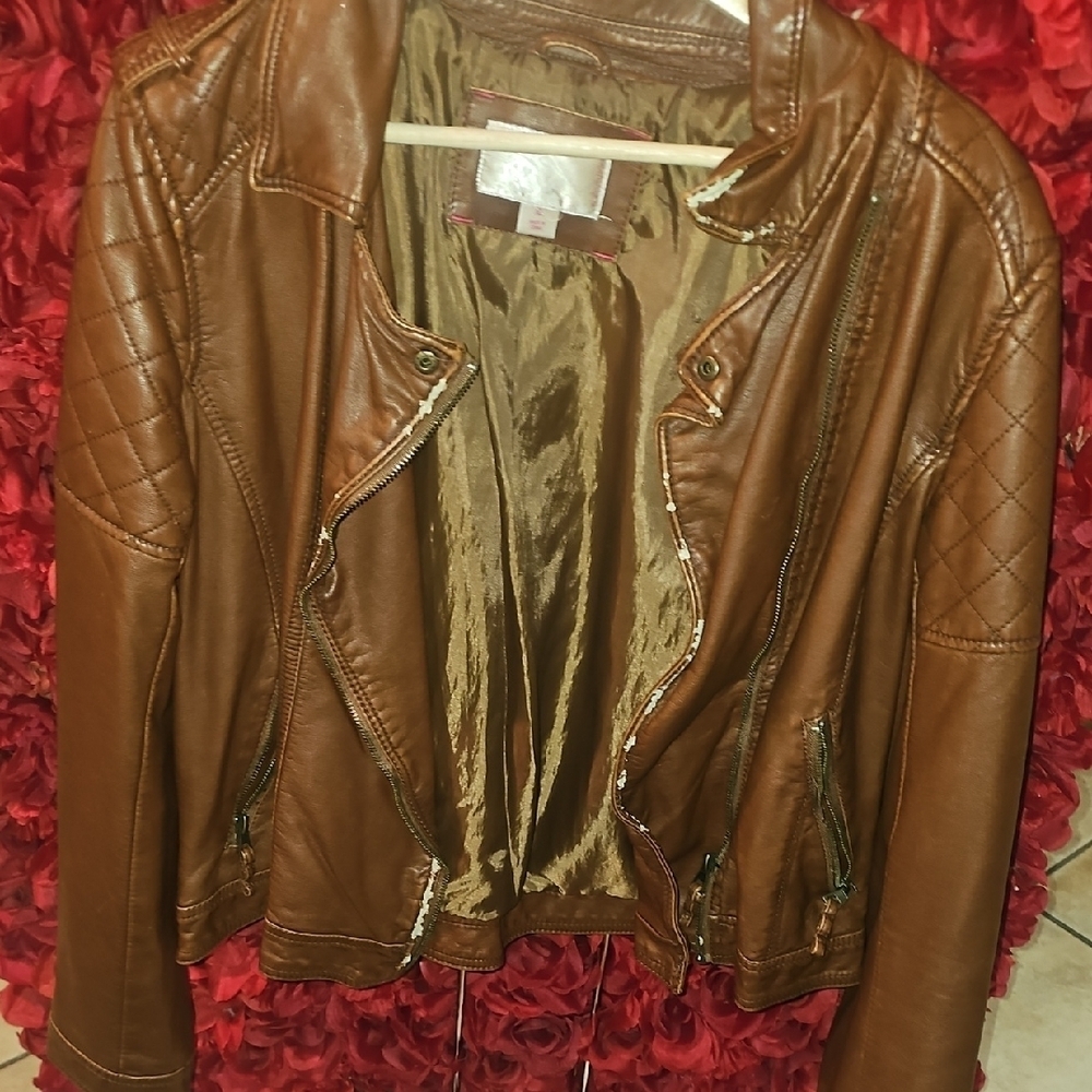 Xhilaration Tan Leather Jacket